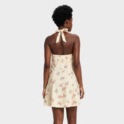 Universal Thread Women's Floral Mini Sundress Cream S