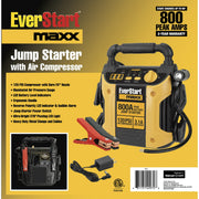 EverStart J7CE 800 Peak Amp Jump Starter with 120 PSI Compressor, Pivoting LED Light, 3X USB Ports