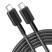 Anker A81F7H11-1 Braided USB-C to USB-C Cable, 10 ft, 60W Power Delivery, Black