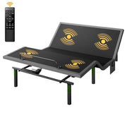 CHITOOMA Electric Adjustable Queen Bed Frame with Massage, Wireless Remote, Zero Gravity, 4 USB Ports