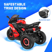 Spptty 12V Electric Kids' Ride-On Motorcycle With 3 Wheels, Red