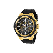 Invicta Mens Aviator Quartz 100m Stainless Steel/Black Silicone Watch 28100