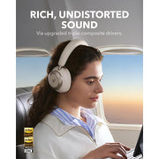 Soundcore Space One Pro Over-Ear Headphones, Adaptive Active Noise Cancelling, Foldable Design, 60H Battery Life, Hi-Res Audio, Bluetooth 5.3, Jet Black, A3062Z11
