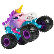 Spin Master Monster Jam Sparkle Smash Die-Cast Monster Truck, 1:24 Scale, Blue, Working Suspension, Rubber BKT Tires