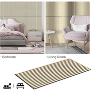 INTIGE Wood Slat Wall Panel, 2 Pcs, Soundproof 3D Wood Slat Decorative Wall Panels, 48 x 24.5 in, Oak