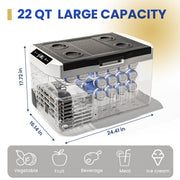 Simzlife 12 Volt Car Refrigerator, 32 Quart Portable Fridge Freezer, Energy-Efficient Inverter Compressor - Portable