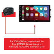 Dual Electronics XDCPA73W 7 Inch Car Stereo Head Unit Double DIN Wired and Wireless Apple Car Play Android Auto with Bluetooth