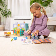 Melissa & Doug 50279 Town Snap and Play, Mix and Match Connectable Wooden Building Blocks Play Set Toy