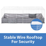 Kaytee Open Living Rooftop Add-On, Durable Chew-Proof Wire Frame, Fits 60 in x 30 in Habitat, Two Secure Doors, Large
