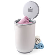 Lesom 20L Towel Warmer Bucket, 450W Fast Heating, One-Touch Operation with Timer, Safety Lock, White and Gray, TW-ST1912