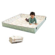 Infantino 213074-00 Foldable Soft Foam Mat, Extra Large Double-Sided Cushioned Portable Play Mat with Fold-Up Sides, Non Slip Crawling & Playing for Infants and Toddlers, Rainbows