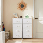 Yangming NCHJ2-4BC 4-Drawer Chest of Drawer Fabric Dresser, White