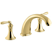 Devonshire 2-Handle Deck and Rim-Mount Roman Tub Faucet Trim Kit in Vibrant Polished Brass (Valve No