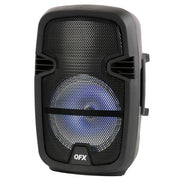 QFX PBX-8074 8-in Portable Party Bluetooth Loudspeaker with Microphone & Remote