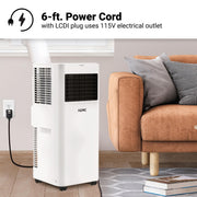 New Wide Tech 5,000 BTU Portable AC, Matte White, R32
