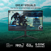 ViewSonic VX2728J-2K 27 Inch QHD IPS Gaming Monitor, 180Hz Refresh Rate, 0.5ms Response Time, FreeSync Premium, NVIDIA G-Sync Compatible, Advanced Ergonomic Stand, HDMI and DisplayPort