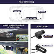 FITCAMX Dash Cam, 4K Front and 1080P Rear, OEM Integrated Design, WiFi, 128GB Card, Compatible with 2025-2026 Toyota Camry