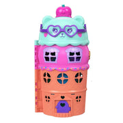Mattel Polly Pocket Gelato House Playset, Ice Cream Cone Design, Four Floors with Elevator, 2 Micro Dolls, 25+ Accessories, Multicolor