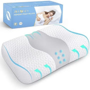 FAPO Cervical Neck Pillow for Pain Relief, Contour Memory Foam Pillows for Sleeping