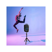 QFX PBX-1206SM PBX-1206SM 12-In. 21-Watt True Wireless Stereo Bluetooth Rechargeable Speaker with Wi