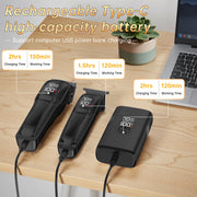Cshidworld PCTE002BL Professional Hair Clipper Set for Men, 3-in-1 Cordless Beard Trimmer and Electric Shaver, 7000Rpm Motor, IPX6 Waterproof, LED Display, Black,