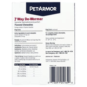 PetArmor 7 Way Dog Dewormer, Broad Spectrum Chewable Tablets for Medium and Large Dogs 25-200 lbs, 6 Count, 05164