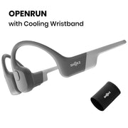Shokz S803 OpenRun Bone Conduction Waterproof Bluetooth Headphones for Sports with Cooling Wristband (Grey)