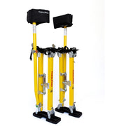ToolPro Magnesium Adjustable Drywall Stilts with Soft Strap Comfort System, Lightweight, 24 to 40 in, Yellow, TP02441