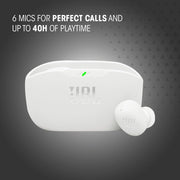 JBL Vibe Buds 2 True Wireless Earbuds with Active Noise Cancelling, JBL Pure Bass Sound, Smart Ambient Technology, 40 Hours Playback, IP54 Dust and Water Resistant, Black
