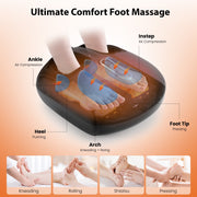 Cosywill Foot Massager with Shiatsu Compression and Kneading, Heat Therapy, Remote Control, Black