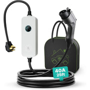 Besenergy Level 2 Electric Vehicle Charger, 40A 240V, NEMA 14-50 Plug, 25FT Cable, Portable Car Charger for SAE J1772 Cars SQP039-40A