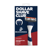 Dollar Shave Club Military Marines 6-Blade Razor Starter Set with Textured Diamond Grip Handle, Pivoting Head, 2 Signature 6 Blade Razors, 95240708