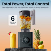 Chefman Obliterator Professional Blender, 1380W Motor, Auto Blend Function, 48 oz Tritan Jar, Midnight