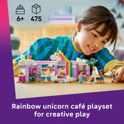 LEGO Friends Unicorn Dream Caf Building Toy, 475 Pieces, Multicolor, Ages 6+, Includes Paisley, Aliya, and Iza Minidolls, 6581029