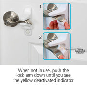 Safety 1 OutSmart Lever Handle Lock (4 Pack), White