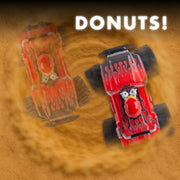 NKOK Sonic Racing CrossWorlds RC Monster Truck with Knuckles, Turbo Boost, All-Terrain Tires, LED Lights, Red