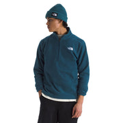 The North Face Textured Cap Rock Men's Midweight Fleece Pullover, Quarter Zip, Shady Blue Heather, Medium, NF0A3YR1