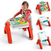 Fisher-Price Laugh & Learn 4-in-1 Activity Table & Easel, Electronic Learning Toy for Baby & Toddler