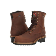Irish Setter Mesabi Waterproof 8in Soft Toe Logger Boots, Brown Leather, 10.5 W, 83829
