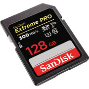 SanDisk Extreme Pro 128GB SDXC UHS-II V90 Memory Card, 300MB/s Read, 260MB/s Write, Black