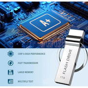 MAOLAI USB Flash Drive, 1TB High Capacity, Zinc Alloy Metal Body with Keychain Loop, Compatible with Windows macOS Linux Android
