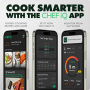 CHEF iQ Sense Smart Wireless Meat Thermometer, Ultra-Thin Probe, WiFi Unlimited Range, 5 Sensors, 1000F Heat Safe, Black, CQ60-1C-Z1-E