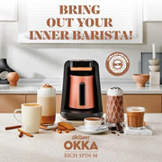 Arzum OK0026-ULOkka Rich Spin Pro Turkish Coffee and Hot Beverage Maker