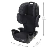 Evenflo GoTime LX Booster Car Seat, Convertible High-Back to Backless, 7 Height Positions, Chardon Black, CS700212415