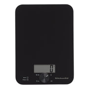 KitchenAid Digital Kitchen Scale, Tempered Glass Surface, 11lb Capacity, Measures Dry and Liquid Ingredients, White, KQ914WH