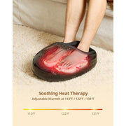 Ibreo Foot Massager Machine, Triple Action Therapy with Deep Kneading, 360 Air Compression, Adjustable Heat up to 131F, Wireless Remote, Detachable Washable Cover, Black