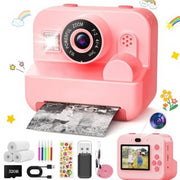 JoyStone Kids Camera Instant Print with Printing Paper and 32G TF Card Selfie Camera with Color Pens Cute Photo Album and Stickers Suitable for DIY