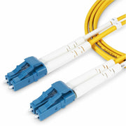 StarTech Fiber Optic Cable, 1m LC to LC UPC OS2 Single Mode Duplex, 9/125, 100G, LSZH Yellow, SMDOS2LCLC1M