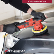 Platinum Series MPX-853459 6 Inch Buffer Polisher 6 Speed Dual Action for Car Detailing 5 Piece Set