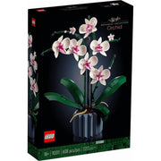 LEGO Botanical Collection Orchid Building Set, 608 Pieces, White and Pink Flowers with Blue Fluted Vase, 10311